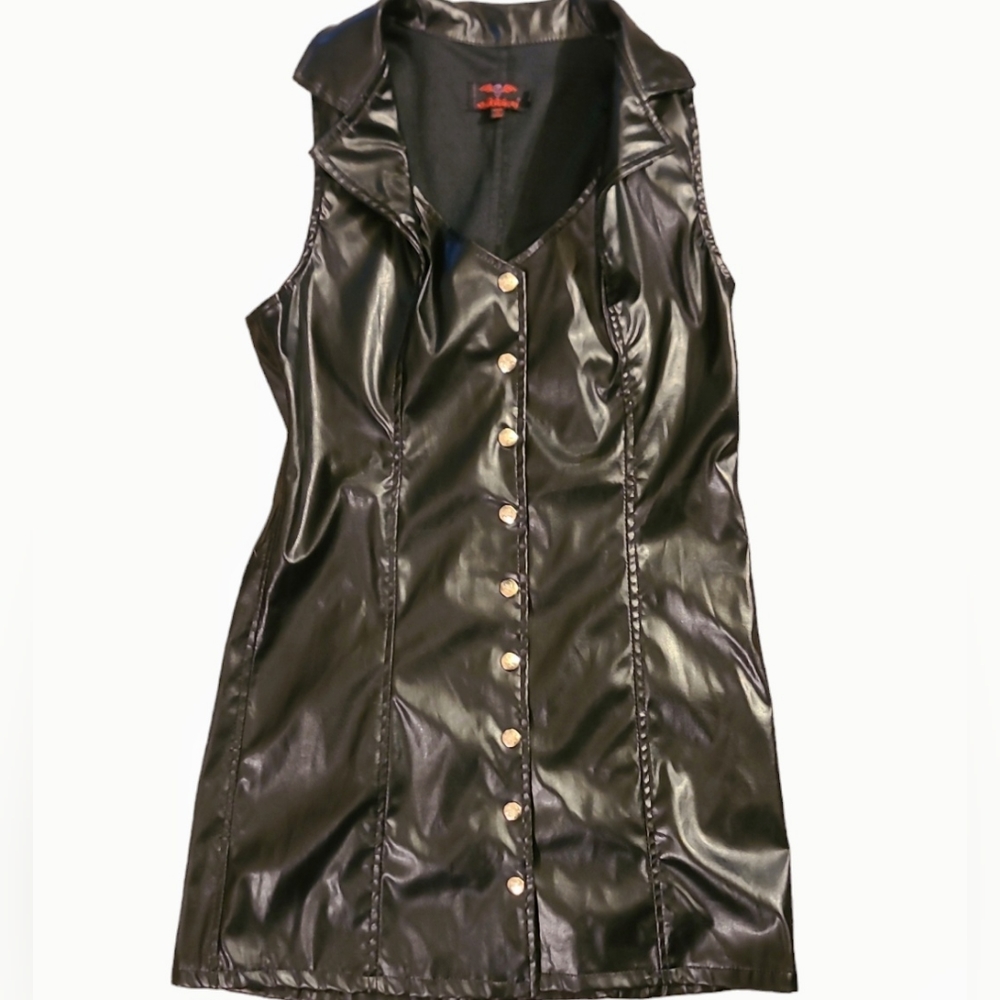 Sleeveless BodyCon Pleather Mini Dress from  Tripp nyc ☠️